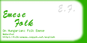 emese folk business card